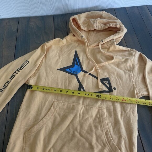 Flop Industries Oversized Yellow Fishing Sweatshirt - Size Small (G8) - Picture 6 of 10